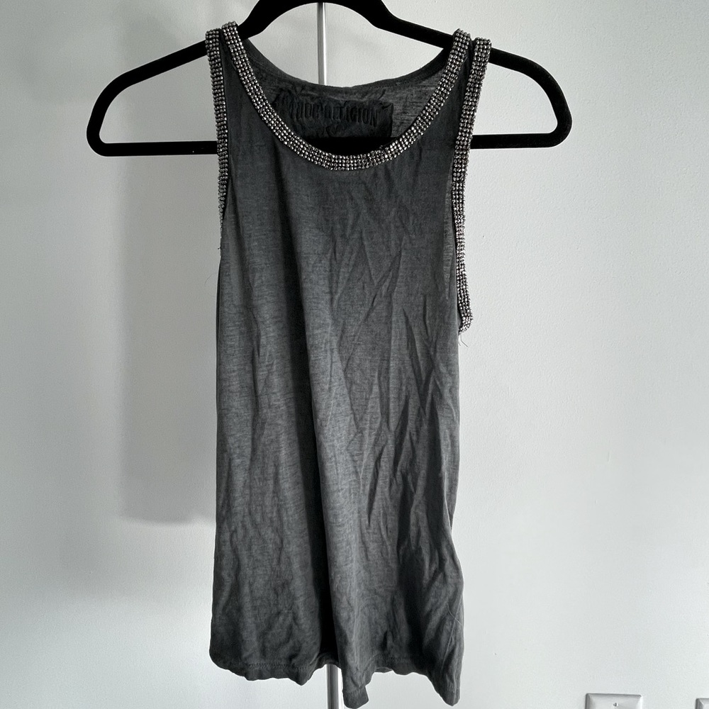 True religion Glittery grey tank top